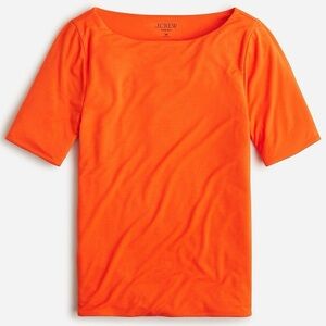 J. Crew Form Knit Orange Lux Tee